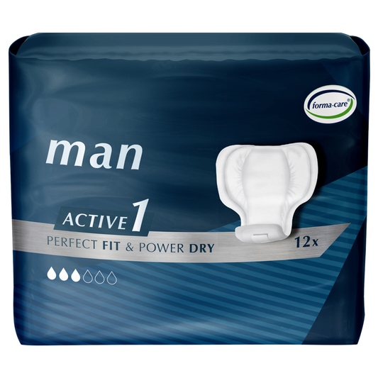 Forma-Care Man Active 1 - Pack of 12 Men's Incontinence Pads