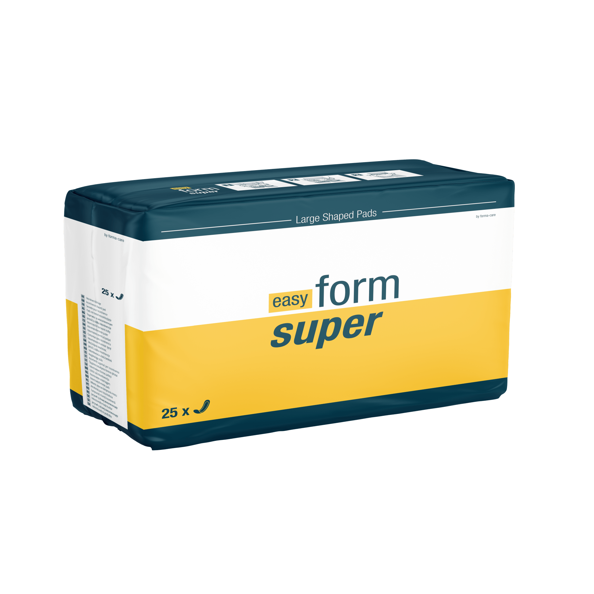 Easy Form Rona Forma-Care Easy Form Super (1800ml) 25 Pack Large Incontinence Pads ...