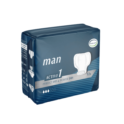 Forma - Care Man Active 1 - Pack of 12 Men's Incontinence Pads - Discount Medical