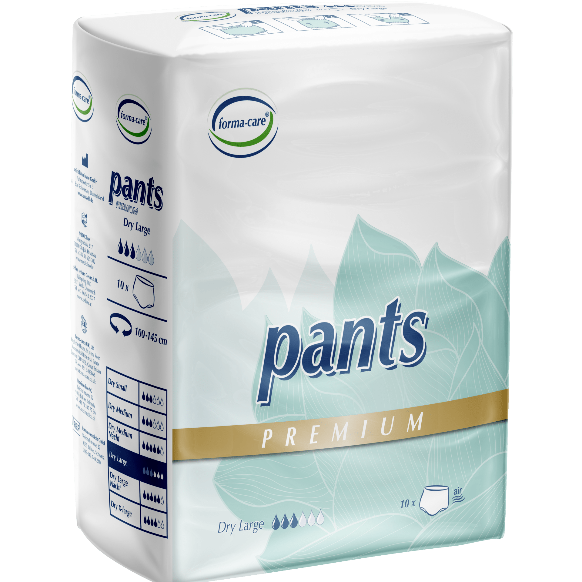 Forma - Care Pants Premium Dry Large - 10 Pack - Discount Medical