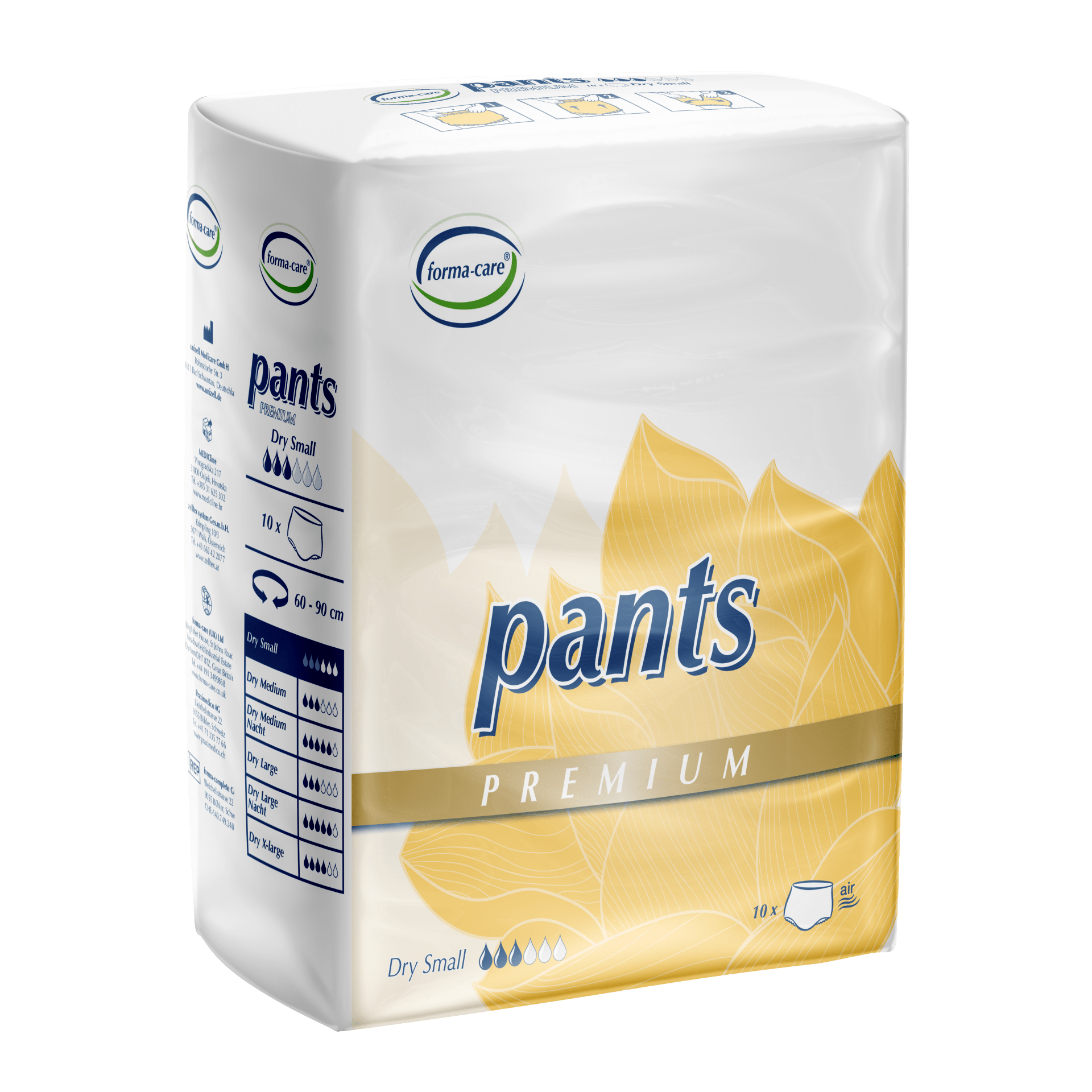 Forma - Care Pants Premium Dry Small - 10 Pack - Discount Medical