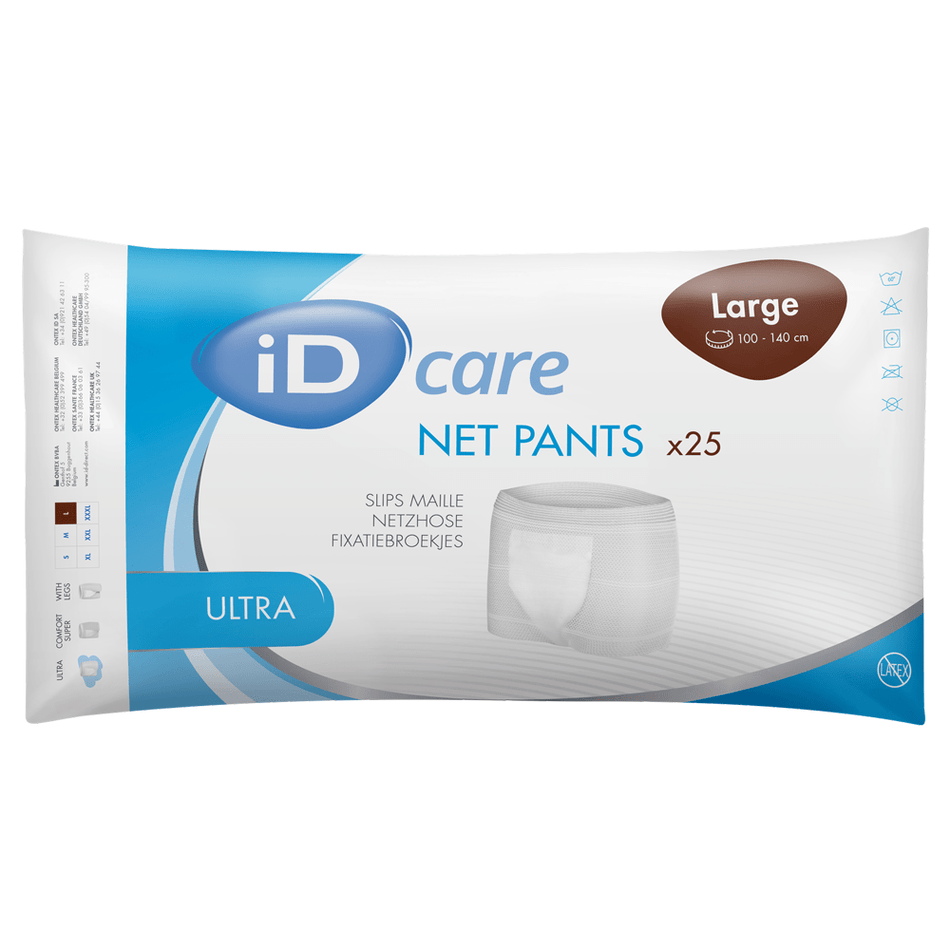 iD Care Ultra Washable Net Pants Large - 25 Pack - Discount Medical