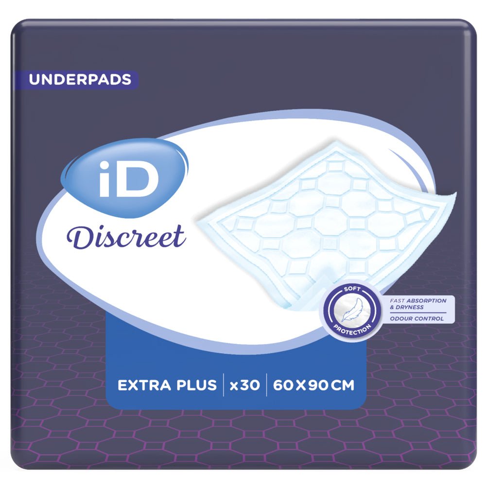 iD Discreet Extra Plus 60 x 90 cm (950ml) Disposable Bed Pads - 30 Pack - Discount Medical