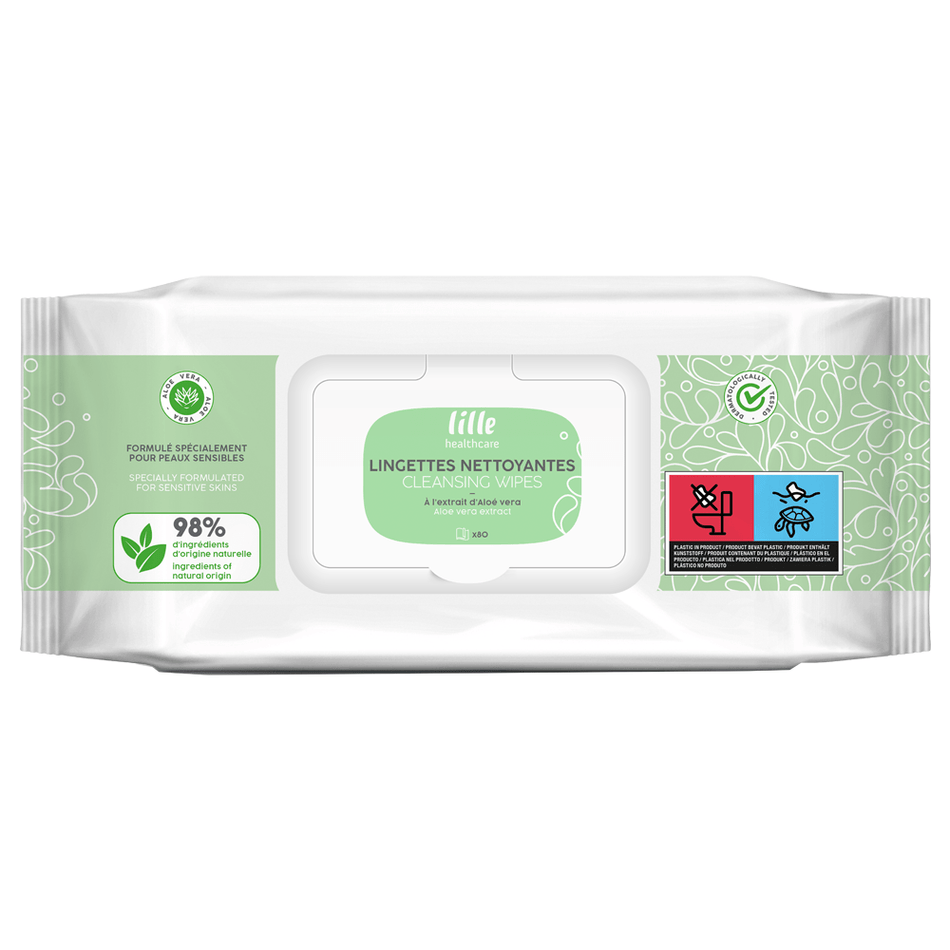 Lille Healthcare Large Cleansing Wet Wipes - 80 Pack - Discount Medical