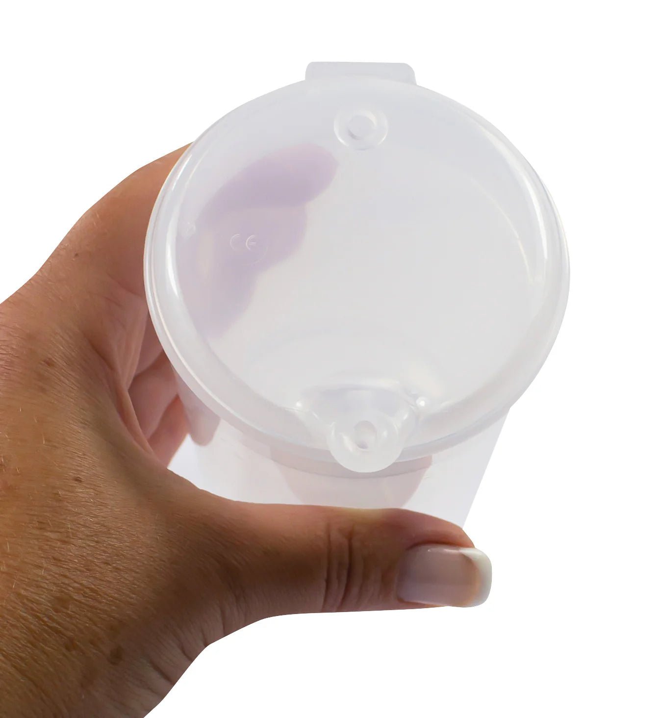 Medi - Inn Adult Drinking Beaker Transparent 250ml with lid 4 x 4mm Spout - Discount Medical