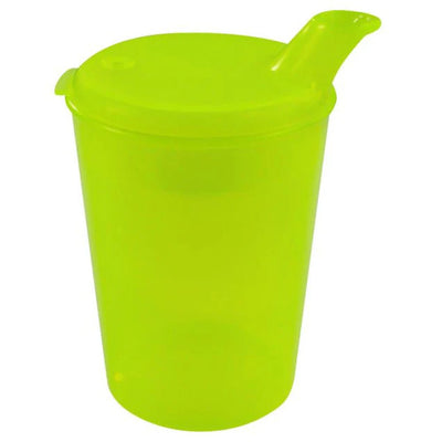 Medi-Inn Adult Drinking Beaker Yellow 250ml with lid 12 x 10mm Spout