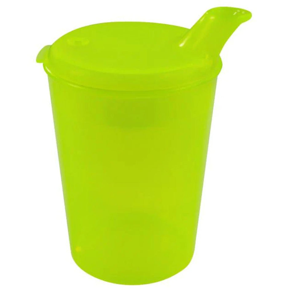 Medi - Inn Adult Drinking Beaker Yellow 250ml with lid 12 x 10mm Spout - Discount Medical