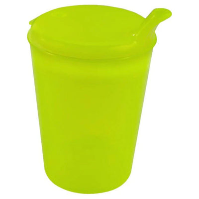 Medi-Inn Adult Drinking Beaker Yellow 250ml with lid 4 x 4mm Spout