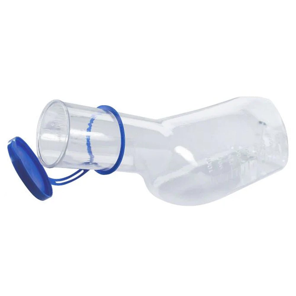 Medi - Inn Clear Urine Bottle for Men Angular Non - sterile 1L - Discount Medical