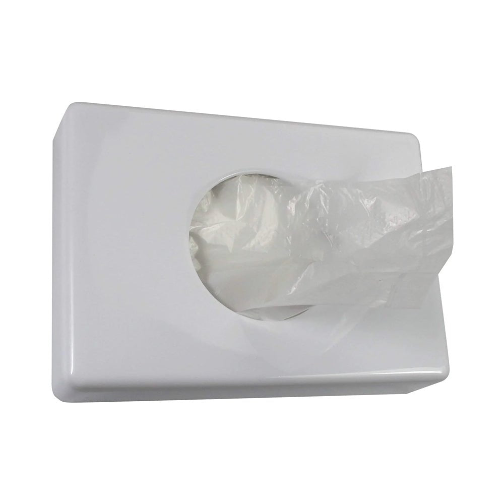 Medi - Inn White Plastic Sanitary Bag Holder - Discount Medical