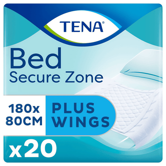 TENA Bed Secure Zone Plus Wings 180 x 80 cm - 20 Pack - Discount Medical