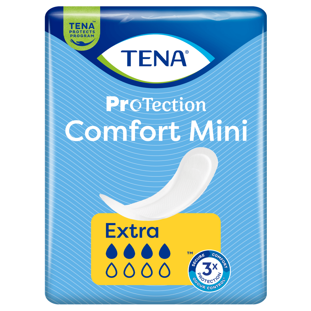 TENA Comfort Mini Extra Incontinence Pads - 30 Pack - Discount Medical