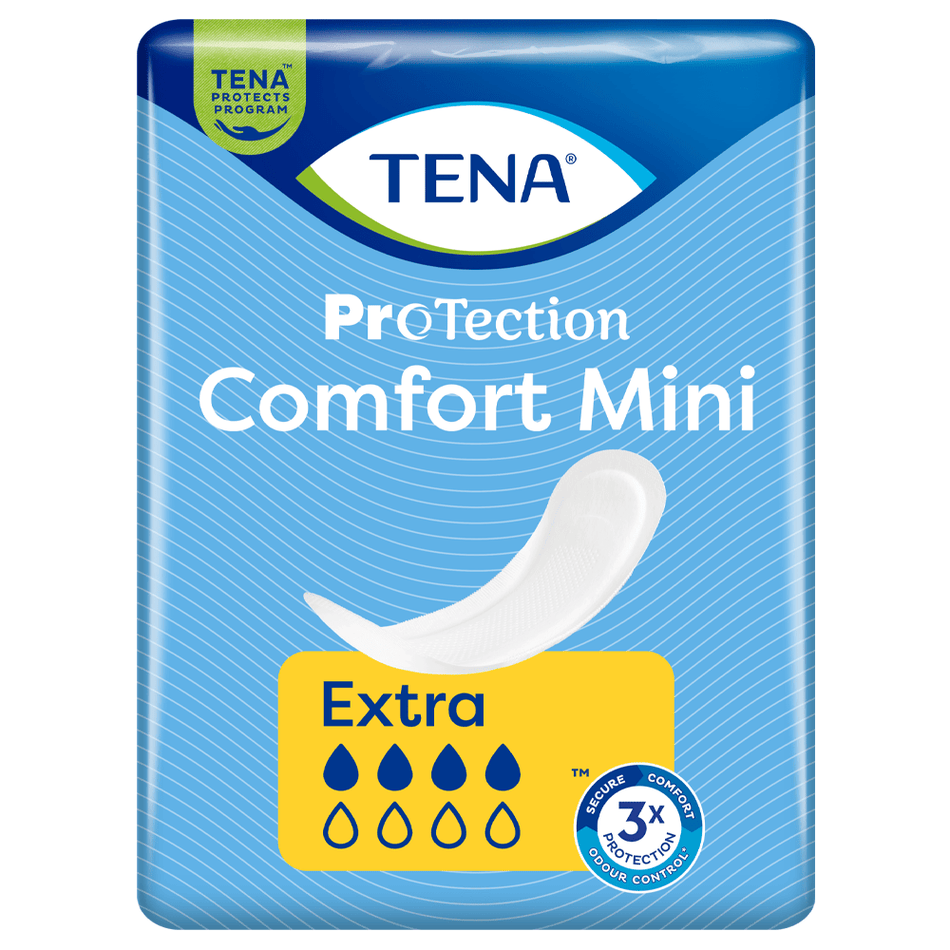 TENA Comfort Mini Extra Incontinence Pads - 30 Pack - Discount Medical