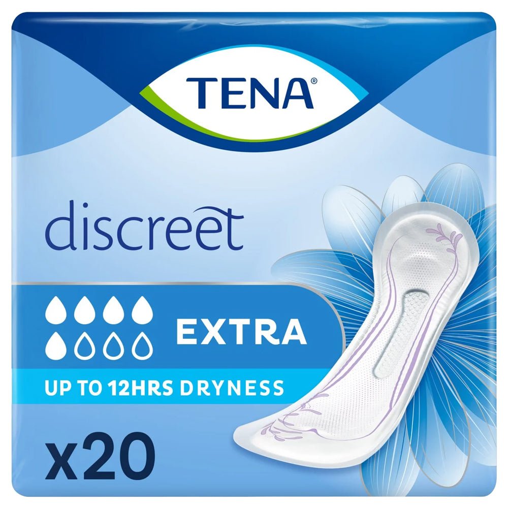 TENA Lady Discreet Extra Incontinence Pads - 20 Pack - Discount Medical