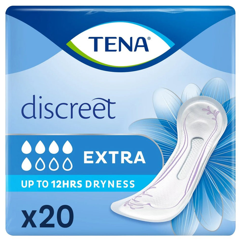 TENA Lady Discreet Extra Incontinence Pads - 20 Pack - Discount Medical