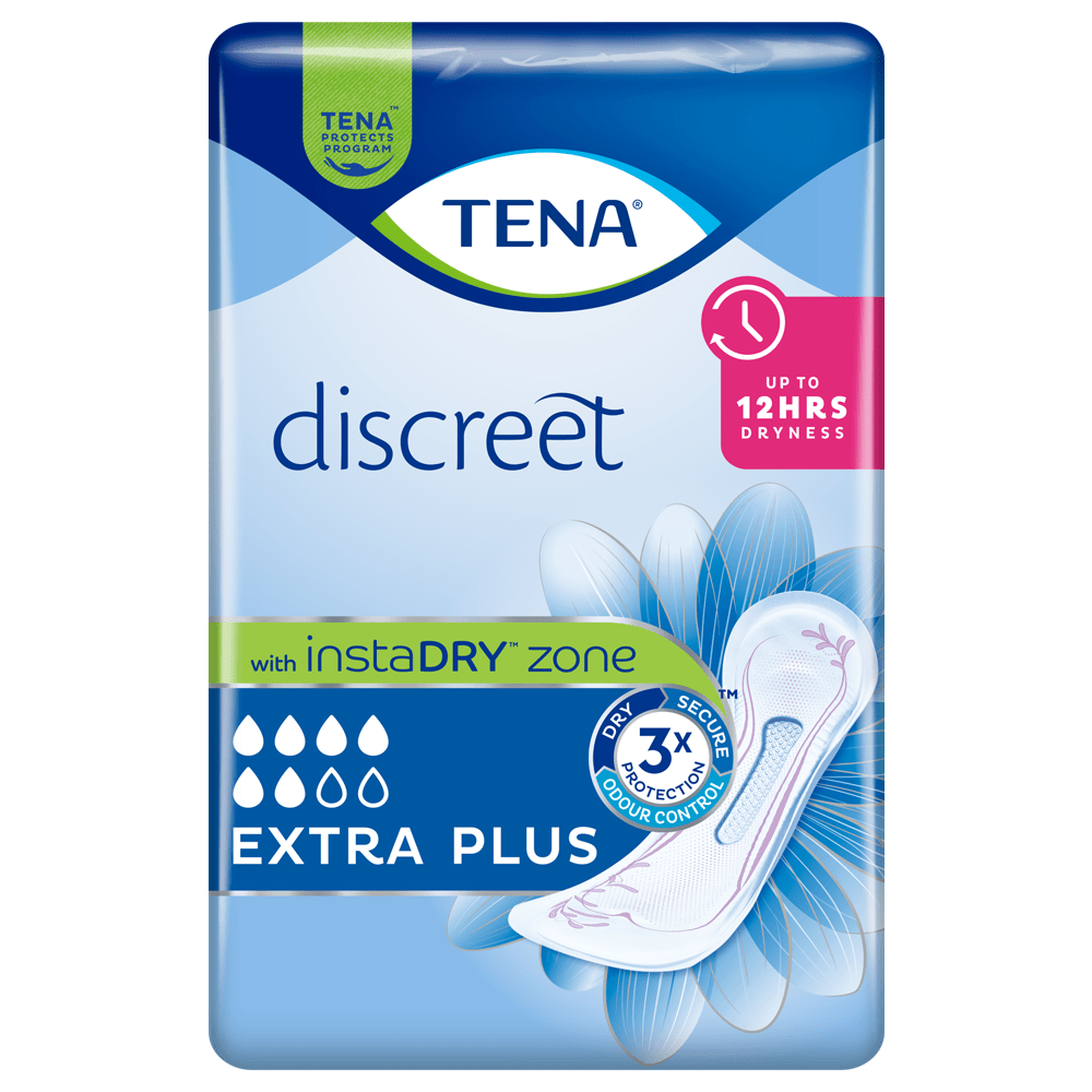 TENA Lady Discreet Extra Plus Incontinence Pads - 16 Pack - Discount Medical