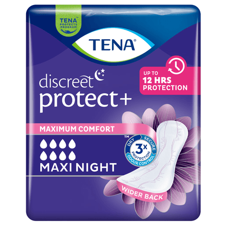 TENA Lady Discreet Protect + Maxi Night Incontinence Pads - 6 Pack - Discount Medical