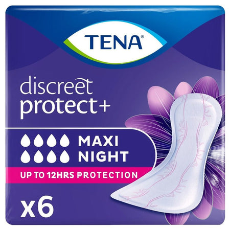 TENA Lady Discreet Protect + Maxi Night Incontinence Pads - 6 Pack - Discount Medical