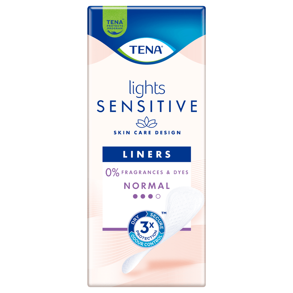 TENA Lights Sensitive Normal Incontinence Liners - 24 Pack - Discount Medical