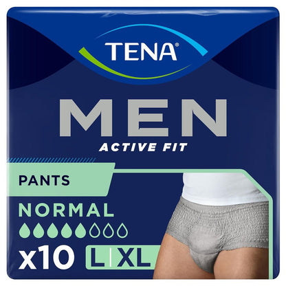 TENA Men Active Fit Pants Normal L/XL - 10 Pack - Discount Medical