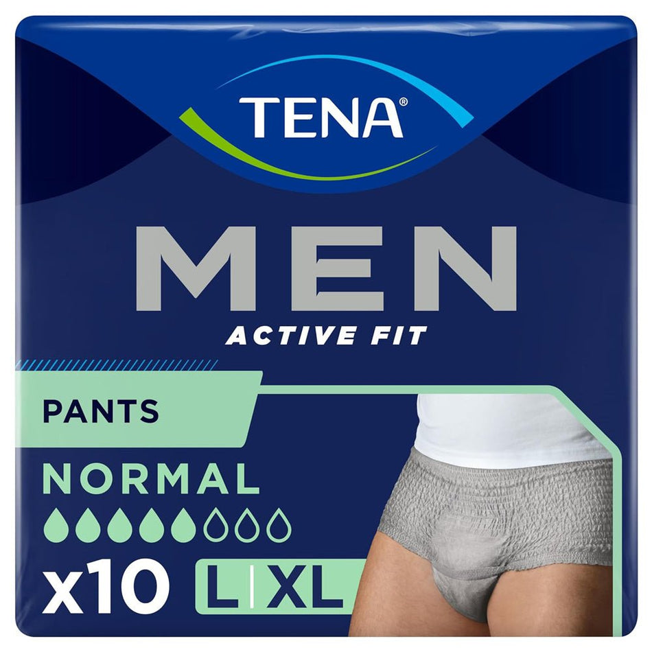 TENA Men Active Fit Pants Normal L/XL - 10 Pack - Discount Medical