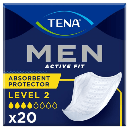 TENA Men Level 2 Active Fit Absorbent Protector - 20 Pack - Discount Medical