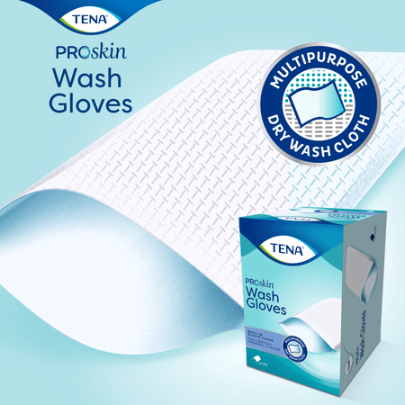 TENA ProSkin Wash Gloves with Lining - 175 Pack - Discount Medical