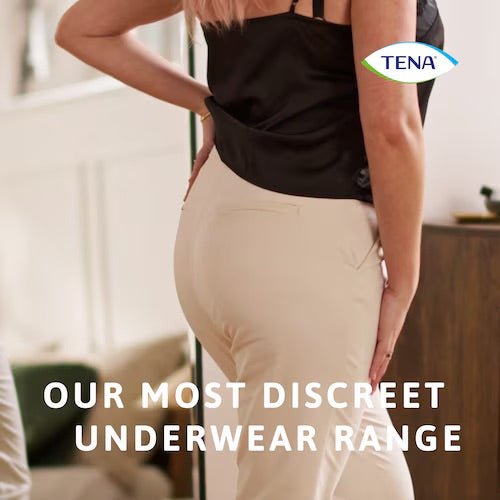 TENA Silhouette Plus Large High Waist Black - 8 Pack - Discount Medical