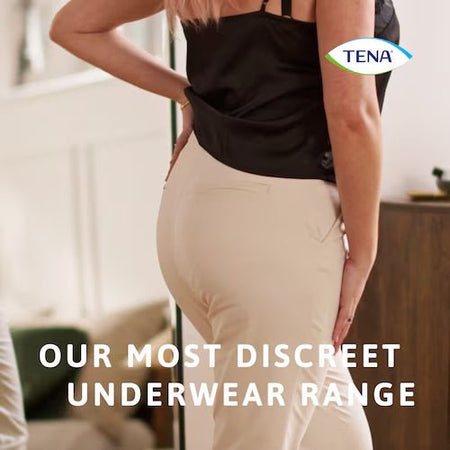 TENA Silhouette Plus Large High Waist Black - 8 Pack - Discount Medical