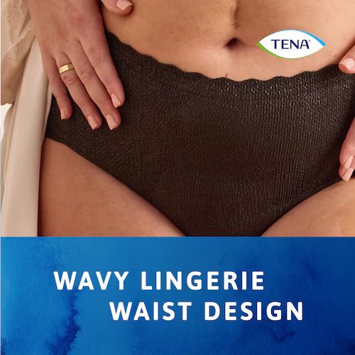 TENA Silhouette Plus Large High Waist Black - 8 Pack - Discount Medical
